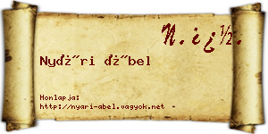 Nyári Ábel névjegykártya